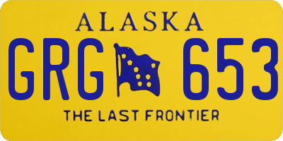 AK license plate GRG653