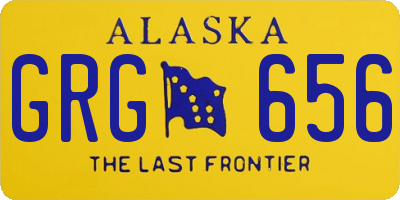 AK license plate GRG656