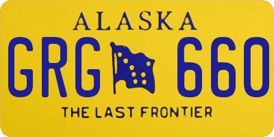 AK license plate GRG660