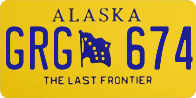 AK license plate GRG674