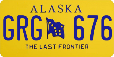 AK license plate GRG676
