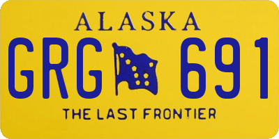 AK license plate GRG691