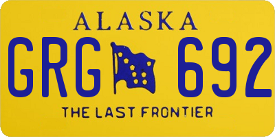 AK license plate GRG692