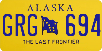 AK license plate GRG694