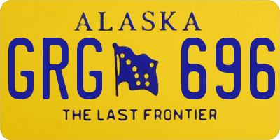 AK license plate GRG696