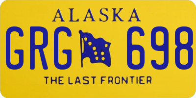 AK license plate GRG698