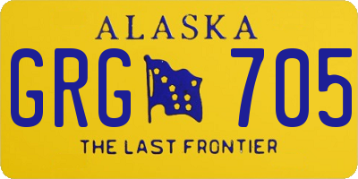 AK license plate GRG705