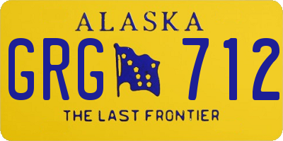 AK license plate GRG712