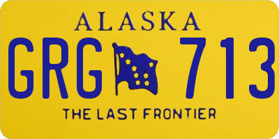 AK license plate GRG713