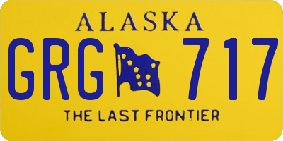 AK license plate GRG717