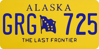 AK license plate GRG725