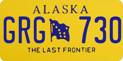 AK license plate GRG730