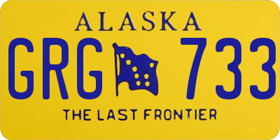 AK license plate GRG733
