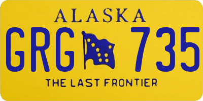 AK license plate GRG735