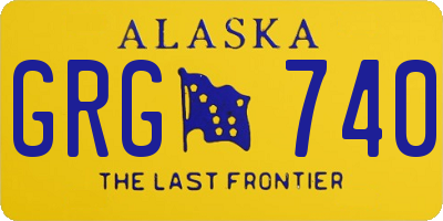 AK license plate GRG740