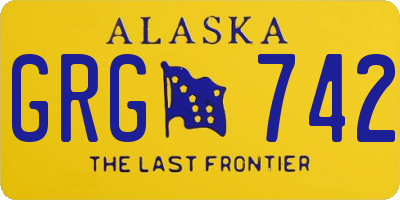 AK license plate GRG742