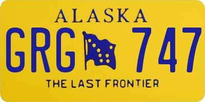 AK license plate GRG747