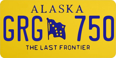 AK license plate GRG750