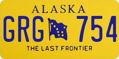 AK license plate GRG754