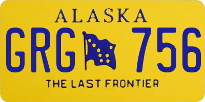 AK license plate GRG756
