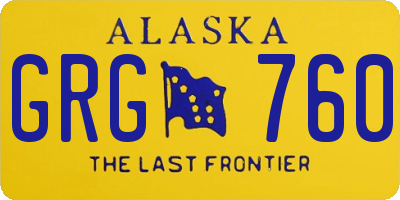 AK license plate GRG760