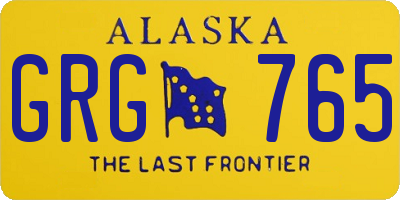 AK license plate GRG765