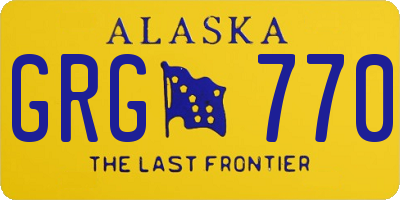 AK license plate GRG770