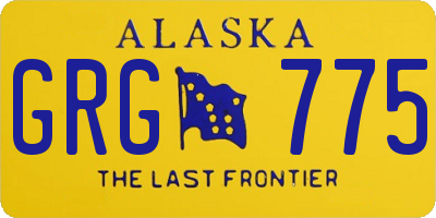 AK license plate GRG775