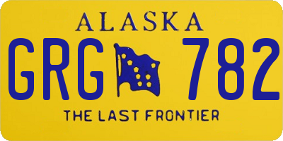 AK license plate GRG782