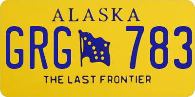 AK license plate GRG783