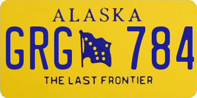 AK license plate GRG784