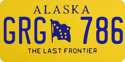 AK license plate GRG786