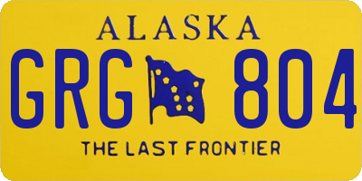 AK license plate GRG804