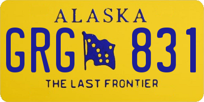 AK license plate GRG831
