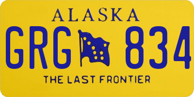 AK license plate GRG834