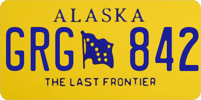 AK license plate GRG842