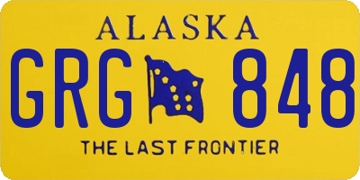 AK license plate GRG848
