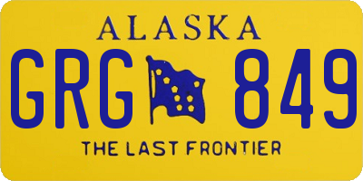AK license plate GRG849