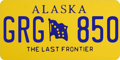 AK license plate GRG850