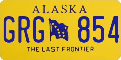 AK license plate GRG854