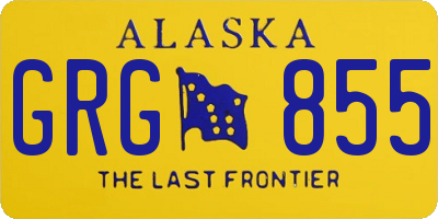 AK license plate GRG855