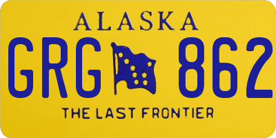 AK license plate GRG862