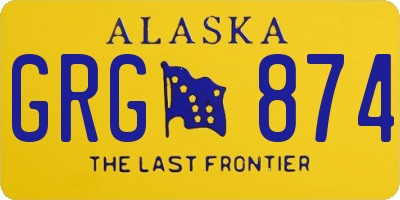 AK license plate GRG874