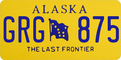 AK license plate GRG875