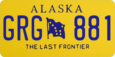AK license plate GRG881