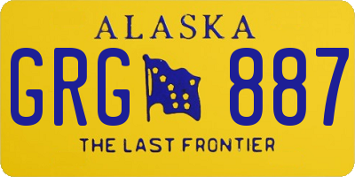 AK license plate GRG887