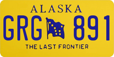 AK license plate GRG891