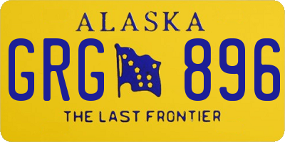 AK license plate GRG896