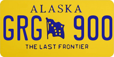 AK license plate GRG900