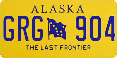 AK license plate GRG904